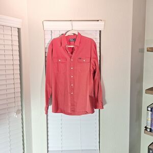 Polo Ralph Lauren Size XL Shirt Vintage Military Sport Utility Red Button Down